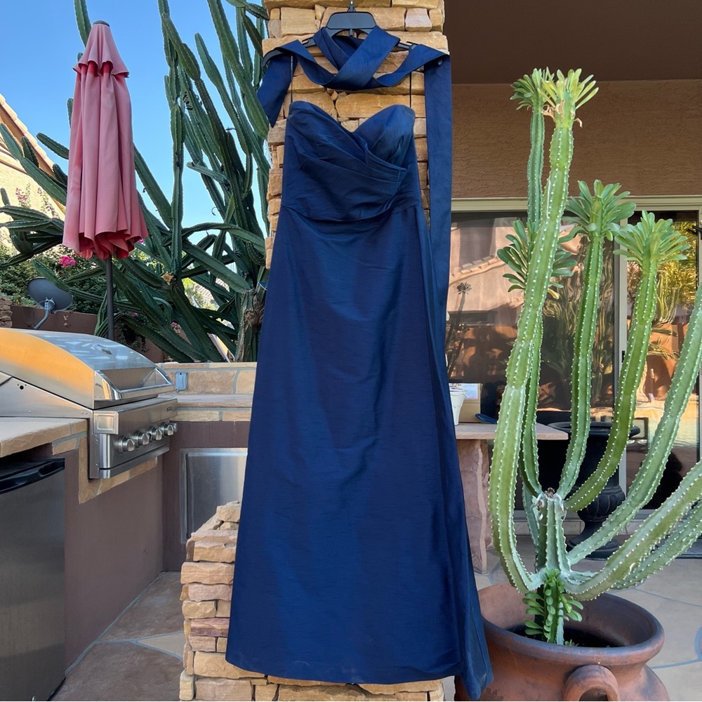 Blue Alfred Sung midi dress
